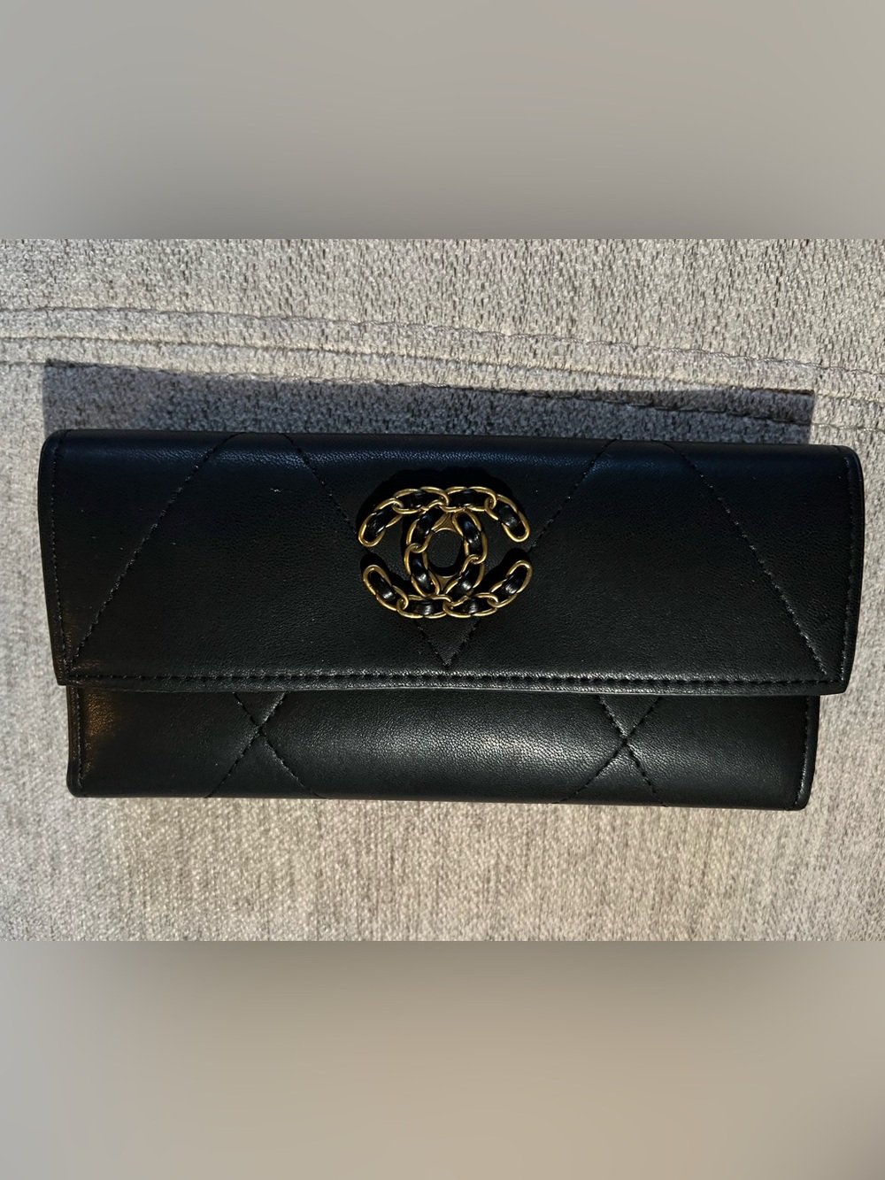 C C Quilted Tri-Fold Wallet
